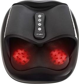 img 4 attached to Zyllion Shiatsu Foot Massager Machine: Ultimate Relief for Neuropathy, Plantar Fasciitis, and Tired Muscles - Kneading, Acupuncture, Compression, & Heat Therapy