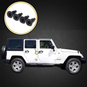 img 3 attached to Red Hound Auto 16 Compatible Jeep Wrangler Windshield 🔩 Frame/Hinge Torx Screws - CJ 76-86, YJ 87-95, TJ 97-06