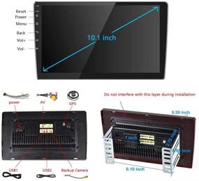 img 3 attached to 📺 10.1" 2.5D Изогнутый HD сенсорный экран автомобильный магнитолы-приемник с мультимедийным плеером, поддержкой камеры заднего вида, зеркальной связью Android iOS, двумя USB-входами и в комплекте с камерой номерного знака.