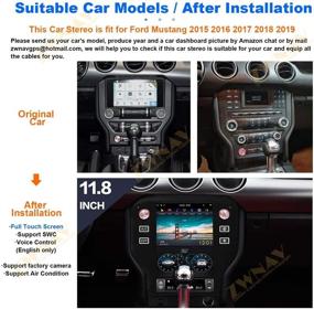 img 3 attached to 🚗 ZWNAV Android 9.0 Tesla Car Stereo for Ford Mustang 2010+ | HD Touch Screen, GPS Navigation, Carplay & Radio | DSP | Mustang 2015-2019 | 128GB ROM