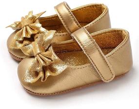 img 2 attached to 👶 LAFEGEN Baby Girls Mary Jane Flats: Non Slip Soft Sole PU Leather Shoes for Newborns and Infants