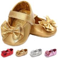 👶 lafegen baby girls mary jane flats: non slip soft sole pu leather shoes for newborns and infants logo