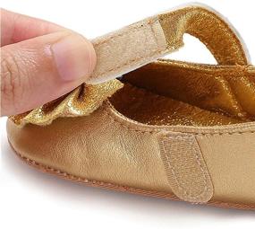 img 1 attached to 👶 LAFEGEN Baby Girls Mary Jane Flats: Non Slip Soft Sole PU Leather Shoes for Newborns and Infants