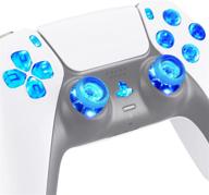 🎮 extremerate multi-colored luminated d-pad thumbstick share option home face buttons for ps5 controller bdm-010, 7 colors 9 modes dynamic led kit for playstation 5 controller - controller not included логотип