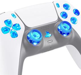 img 4 attached to 🎮 eXtremeRate Multi-Colored Luminated D-pad Thumbstick Share Option Home Face Buttons for PS5 Controller BDM-010, 7 Colors 9 Modes Dynamic LED Kit for PlayStation 5 Controller - Controller NOT Included