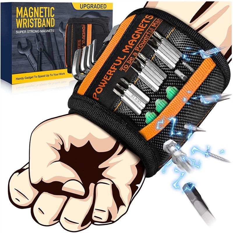 Magnetic Wristband Christmas Gifts Stocking Stuffers Men, for Holding  Screws Nails Drill Bits, Wrist Band Tool Holder Cool Gadgets Gifts for Men  Women Magnetic Tool Gift for Carpenter, Woodworker 