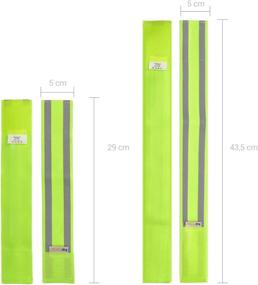 img 2 attached to 🏃 kwmobile Reflective Armbands - High Visibility Safety Bands for Jogging, Cycling, Walking - Neon Reflective Straps for Arm, Leg, Ankle, Wrist - Improve Outdoor Visibility