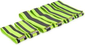 img 4 attached to 🏃 kwmobile Reflective Armbands - High Visibility Safety Bands for Jogging, Cycling, Walking - Neon Reflective Straps for Arm, Leg, Ankle, Wrist - Improve Outdoor Visibility