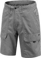 🩳 voyager men's cotton cargo shorts - lightweight, multi-pocket casual shorts for outdoor hiking logo