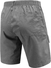 img 3 attached to 🩳 Voyager Men's Cotton Cargo Shorts - Lightweight, Multi-Pocket Casual Shorts for Outdoor Hiking