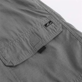 img 2 attached to 🩳 Voyager Men's Cotton Cargo Shorts - Lightweight, Multi-Pocket Casual Shorts for Outdoor Hiking