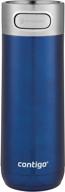 ☕ contigo luxe autoseal vacuum-insulated travel mug 16 oz. with spill-proof coffee mug and stainless steel thermalock double-wall insulation, monaco logo