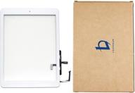 high-quality aiiworld digitizer replacement touch screen for ipad air 1 a1474 a1475 a1476 – 9.7" touch panel parts with home button, camera bracket, and pre-installed adhesive (white) logo
