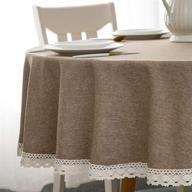 🌸 e-househome faux linen lace tablecloth logo