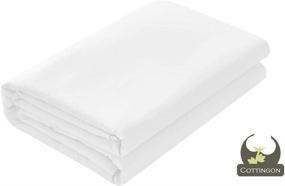 img 2 attached to Premium Cotton Cot Bunk Bed Sheets - Fitted Cot Size Mattress Sheets, 🛏️ Perfect for Narrow Twin/Cot Size/RV Bunk/Guest Bed Replacement, 30 X 75'' Mattress, White (4 PCs)