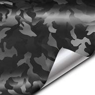 🖤 vvivid+ 2020 edition black stealth camouflage vinyl wrap roll - medium size (1ft x 5ft) logo