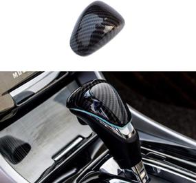 img 2 attached to 🚗 Carbon Fiber Interior Gear Shift Knob Decorator Cover for Honda Accord 2013-2017 - Ruihe Brand