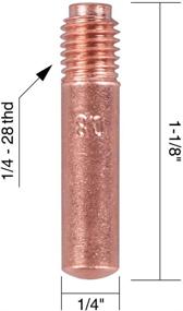 img 1 attached to 🔧 25-pack MIG Welding Contact Tip 000-068 (0.035") for Miller Millermatic M-10 M-15 M-25 M-40 M-100 M-150 Hobart H-9 H-10 MIG Guns by YESWELDER