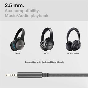 img 2 attached to Thore Аудио-кабель для наушников Bose QC25 / QC35 / Noise Canceling 700 - Замена разъема USB C для кабеля 2,5 мм Aux с микрофоном, пультом дистанционного управления и регулировкой громкости.