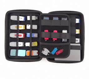 img 1 attached to 📱 Elvam Electronics Accessories Case Shuttle with Cable Tie / USB Drive Organizer Hard Drive Bag