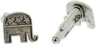 silver republican elephant cufflinks classic logo