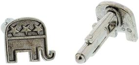 img 4 attached to Silver Republican Elephant Cufflinks Classic