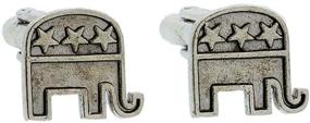 img 3 attached to Silver Republican Elephant Cufflinks Classic