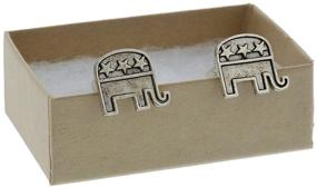 img 1 attached to Silver Republican Elephant Cufflinks Classic
