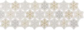 img 3 attached to DII Christmas Embroidered Metallic Snowflakes: Sparkling Holiday Décor Delight