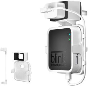 img 4 attached to 🔌 Convenient Outlet Wall Mount for Blink Sync Module 2 & Blink Security Cameras - Easy Install & Cable Management, White (1 Pack)