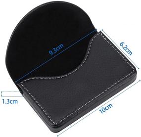 img 3 attached to Kiniza Leather Business Holder Magnetic: Sleek and Practical Organizer for Professionals
