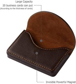 img 2 attached to Kiniza Leather Business Holder Magnetic: Sleek and Practical Organizer for Professionals