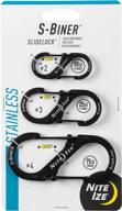 🔒 nite ize lsbc-01-r6 s-biner slidelock dual locking carabiner, assorted sizes 2, 3, 4, black - 3-pack: buy online now! логотип