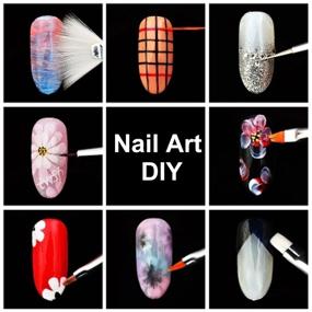img 1 attached to 🎨 Nail Art Kit: JOYJULY - 30 Striping Tape, 4 Striping Roller Boxes, 12 Colors Rhinestones, 5 Dotting Pens, 15 Brush Set