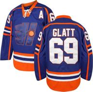 phoneutrix doug the thug #69 glatt halifax highlanders hockey jersey blue - authentic and stylish! logo