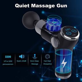img 2 attached to 💆 Quiet Deep Tissue Percussion Muscle Massager with Case - 32 Speeds, LED Touch Screen, Long-lasting Battery Life