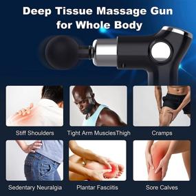 img 1 attached to 💆 Quiet Deep Tissue Percussion Muscle Massager with Case - 32 Speeds, LED Touch Screen, Long-lasting Battery Life