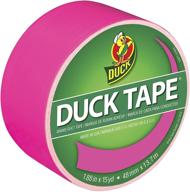 duck brand neon pink duct tape - vibrant 1.88 inches x 15 yards, ideal for crafting & repairs - single roll logo