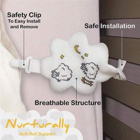 img 1 attached to 👶 Nurturally Baby Anti Roll Support: Safe Breathable Fabric for 3-6 Months Old, USA Designed (Excludes Sleep Sack)