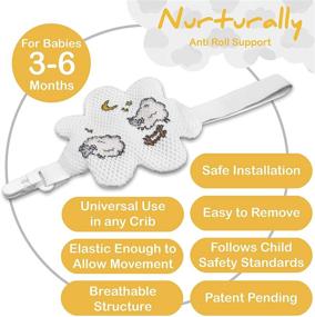 img 2 attached to 👶 Nurturally Baby Anti Roll Support: Безопасная дышащая ткань для младенцев от 3 до 6 месяцев, разработана в США (за исключением спального мешка)