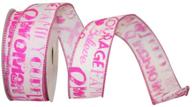 🎗️ cancer awareness words ribbon by reliant ribbon - 1-1/2 inch x 10 yards - pink logo