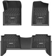 🚗 lasfit floor mats: tpe full coverage car liners for nissan armada 2017-2018 / infiniti qx56 2011-2013 / infiniti qx80 2014-2018 - all weather, black logo