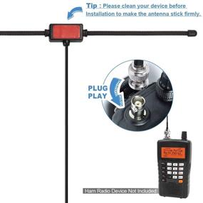 img 1 attached to 📻 Bingfu Police Radio Scanner Antenna: High-Performance BNC Male Dipole Antenna for Uniden Bearcat, Whistler, and Radio Shack Scanners - Adhesive Mount, Wide Frequency Range (20-1300MHz)