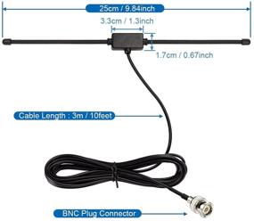 img 2 attached to 📻 Bingfu Police Radio Scanner Antenna: High-Performance BNC Male Dipole Antenna for Uniden Bearcat, Whistler, and Radio Shack Scanners - Adhesive Mount, Wide Frequency Range (20-1300MHz)