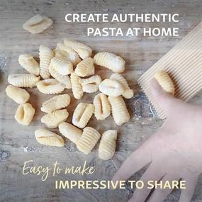 img 2 attached to 🍝 9.5-inch Gnocchi Boards and Wooden Butter Paddles Set - Effortlessly Craft Genuine Homemade Pasta and Non-Sticky Butter - Including 2 Makers