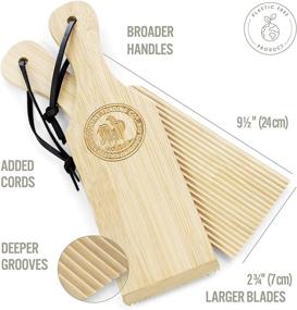 img 3 attached to 🍝 9.5-inch Gnocchi Boards and Wooden Butter Paddles Set - Effortlessly Craft Genuine Homemade Pasta and Non-Sticky Butter - Including 2 Makers