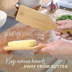 img 1 attached to 🍝 9.5-inch Gnocchi Boards and Wooden Butter Paddles Set - Effortlessly Craft Genuine Homemade Pasta and Non-Sticky Butter - Including 2 Makers