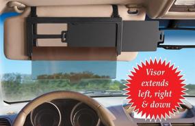 img 2 attached to 🚗 Enhanced Sliding Car Visor Extender with Transparent Pull-Down Tinted Screen to Minimize Glare