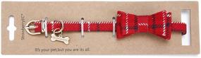 img 3 attached to 🍓 StrawberryEC Small Dog Puppy Collar: Adjustable Leather Collar with ID Buckle, Cute Red Plaid Bandana Design