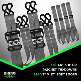 img 3 attached to RHINO USA Ratchet Straps Tie Down Kit Exterior Accessories